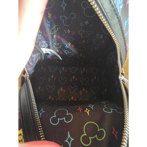 Disney Parks Loungefly Neon Glow Mini Park Attraction icon Backpack - Picture 6 of 7